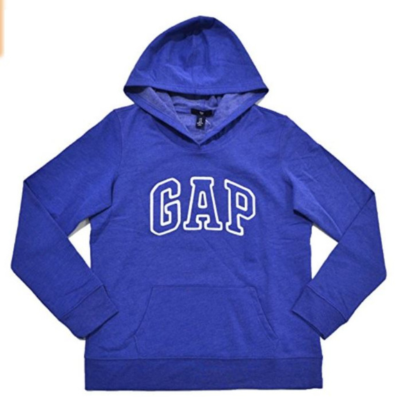 GAP Tops - GAP Womens Fleece Arch Logo Pullover Hoodie